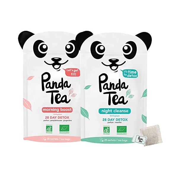 Panda Tea - Thé et Infusion Cure Detox Bio - 56 Sachets/Infusettes