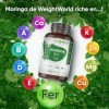 Moringa Bio Gélules 1650mg - 180 Gélules Vegan - Complément Alimentaire de Feuilles Moringa Oleifera Bio Certifié AB, Source 