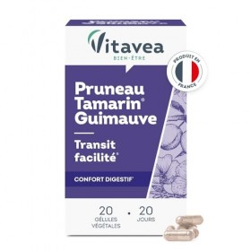 Vitavea - Complément Alimentaire Transit Régulier - Idéal Transit, Confort Intestinal, Constipation Adulte - Pruneau, Tamarin