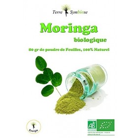 Moringa BIO - Sachet 80g - Poudre de feuille Biologique - Santé - Energie
