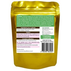NAKURU | Armoise | Gamme Relax | Fabriqué en France | "Le Secret de la Déesse Artémis !" | 90 Gélules de 325mg / Poids Net: 