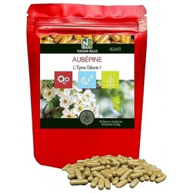 NAKURU | Aubépine | Gamme Relax | Fabriqué en France | "LÉpine Blanche!" 90 Gélules Végétales de 345mg / Poids Net: 31,05g 