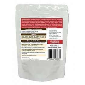 NAKURU | Bouleau | NAKURU Power | Fabriqué en France | "LArbre de la Sagesse !" | 120 Gélules de 305mg / Poids Net: 36,6g 