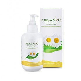 Organyc - Gel intime à la camomille pour peaux sensibles. Sans chlore, sans paraben, sans SLS/SLES ni parfums de synthèse. Te