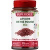 SUPERDIET - LEVURE DE RIZ ROUGE BIO - Titrée en monacoline K - Fabrication française - 45 gélules