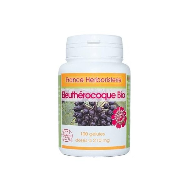 GELULES ELEUTHEROCOQUE racine Ginseng Sibérie 100 gélules dosées à 210mg.