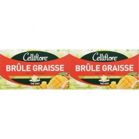 CELLIFLORE - Thé Brule Graisse - A Base de Maté/Kola/Guarana - 20 Sachets Lot de 2 