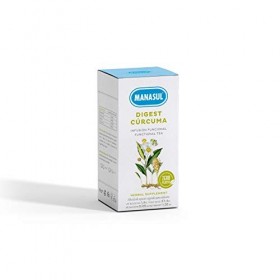 MANASUL - Perfusion Digestive avec Curcuma Camomille, Anise et Mélisse. Digest avec Curcuma. Boîte de 25 sachets