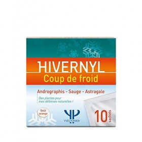 Hivernyl Coup de Froid - Thym Astragale Gingembre Sauge - Fabriqué en France - 10 Sachets Gout Orange - Yves Ponroy
