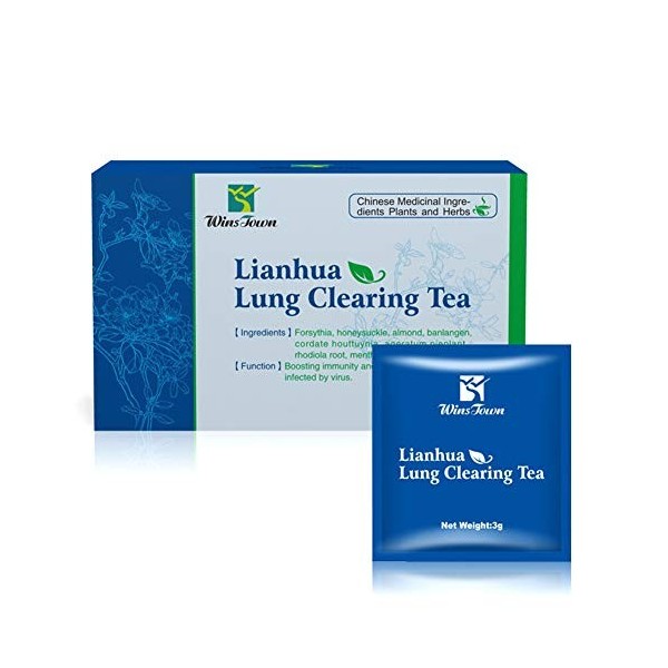 LianHua Lung Clearing Tea, Thé De Nettoyage Des Poumons De LianHua, Nettoyer le Thé Détox, Forsythia, Chèvrefeuille, Amande, 