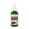 Gouttes de stevia pure liquide 50 ml - Stevia pure au goût de chocolat, sans arôme ajouté - avec compte-gouttes en verre