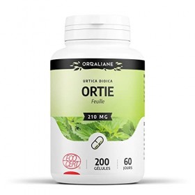 Ortie feuille Biologique 210 mg - 200 gélules - Certifié Ecocert - Orgaliane