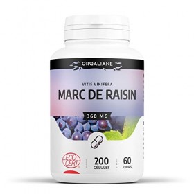 Orgaliane Marc de Raisin 360 MG - 200 gélules - Certifié Ecocert