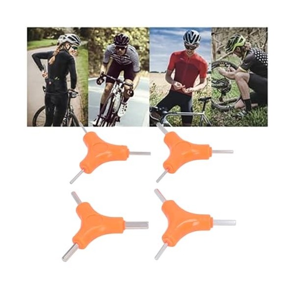 Outil de Vélo clé en Y, clé Hexagonale à 3 Voies Portable Plus de Levier 4 Pièces pour Vélo