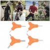 Outil de Vélo clé en Y, clé Hexagonale à 3 Voies Portable Plus de Levier 4 Pièces pour Vélo