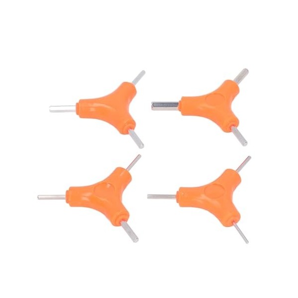 Qqmora Clé en Y pour Vélo, 4 Pièces, clé Hexagonale à 3 Voies, Niveau de Contrôle Droit, Facile à Utiliser avec Poignée Ergon