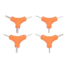 Qqmora Clé en Y pour Vélo, 4 Pièces, clé Hexagonale à 3 Voies, Niveau de Contrôle Droit, Facile à Utiliser avec Poignée Ergon