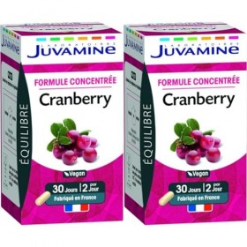 JUVAMINE - Equilibre - Formule Concentrée Cranberry - Vegan - Cranberry - 60 Unité Lot de 2 