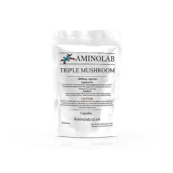 Aminolab - Triple champignon 6000mg 60 gélules