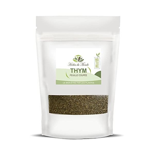 Tisane Thym feuilles séchées - Thé Thymus vulgaris - Infusion Digestive, Tonique et Antioxydant - Peu aussi sublimée vos plat