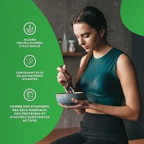 BioTechUSA Spirulina, Complément alimentaire sous forme de comprimés à base de spiruline, 100 comprimés
