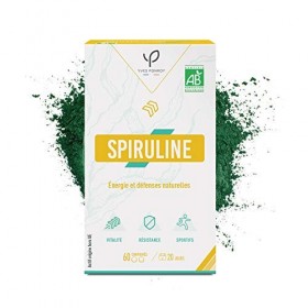 Spiruline bio - Fortifiant - Etat de Fatigue - 60 comprimés - fabriqué en France - vegan - Yves Ponroy