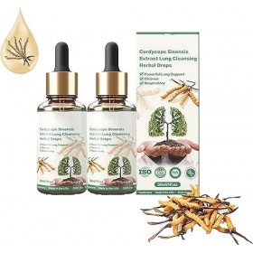 Extrait de Cordyceps Sinensis – Gouttes nettoyantes pulmonaires – Nettoyez et respirez, gouttes nettoyantes pulmonaires à le