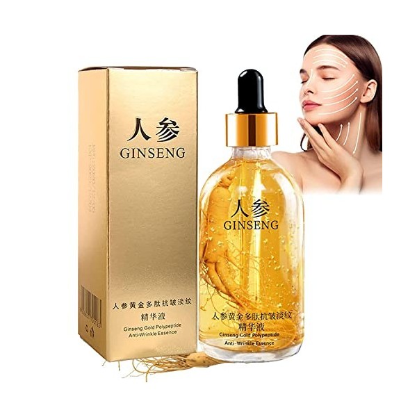 Essence anti-âge au polypeptide de ginseng,2023 nouveau ginseng par bouteille,essence anti-âge au polypeptide dor au ginseng