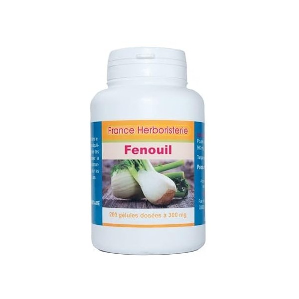 GELULES FENOUIL 200 gélules dosées à 300 mg.
