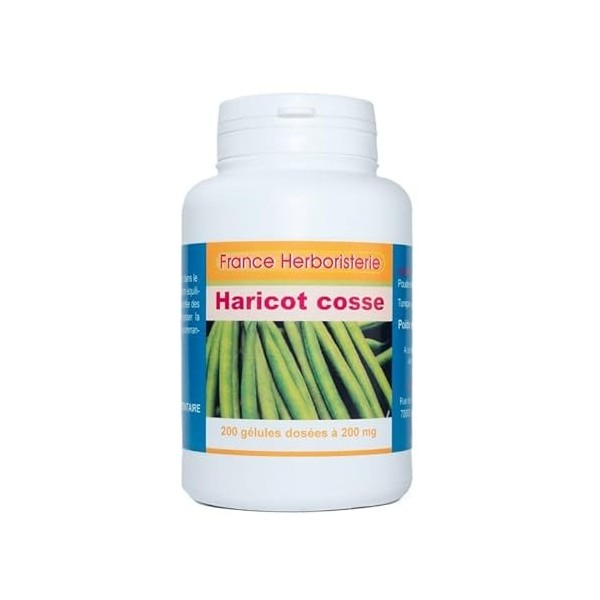 GELULES HARICOT cosse 200 gélules dosées à 200 mg.