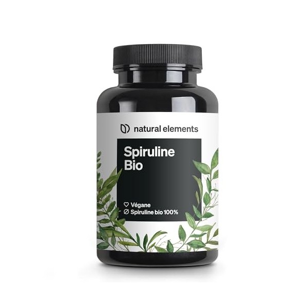 Spiruline Bio 500mg – 500 comprimés – végane, hautement dosé, sans additifs inutiles – produit et contrôlé en laboratoire e