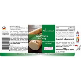 Extrait digname sauvage 440mg - 120 comprimés - 20% diosgénine - Vitamintrend - extrait digname - hautement dosé - végan | 