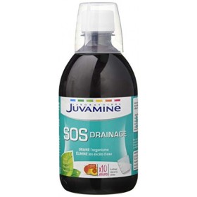 JUVAMINE - SOS Drainage - Complément Alimentaire à base de Thé Vert, Maté, Pissenlit et Fenouil - 500 ml