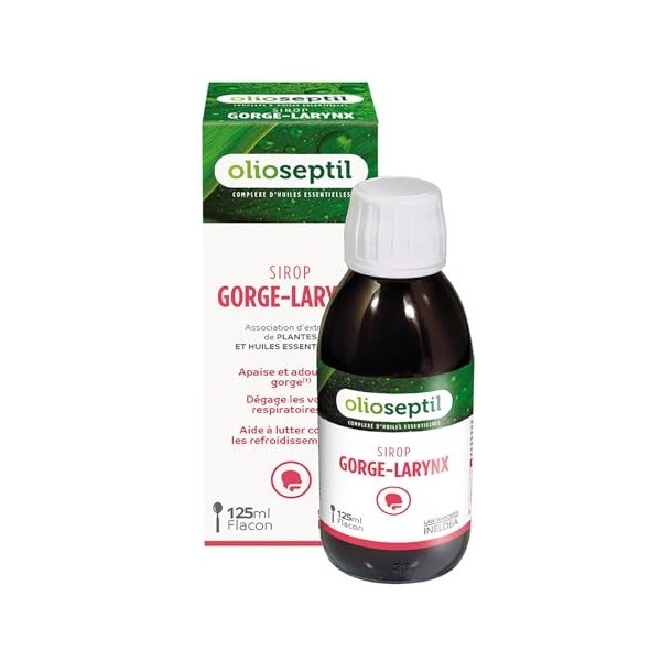 OLIOSEPTIL® - Sirop gorge-larynx - Association dextraits et dhuile essentielles de plantes - Apaise les voies respiratoires