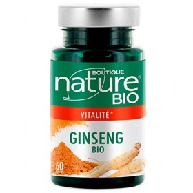 Boutique Nature - Complément Alimentaire - Ginseng BIO - 60 Gélules Végétales - Stimule et Fortifie votre organisme