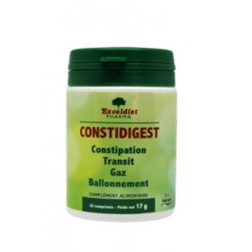 Constidigest - Laxatif Doux contre la constipation 30 comprimés Naturels - Régule le Transit Intestinal - Nettoie, Detox - Co
