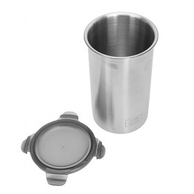 Omabeta Pot de Stockage, Fenêtre Transparente Récipient de Stockage de café Universel Hermétique en Acier Inoxydable