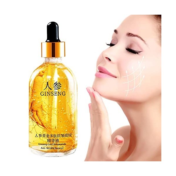 Essence ginseng, polypginseng, essence anti-âge, tonifiant hydratant au ginseng, essence raffermissante pour le visage avec e