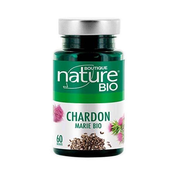 Boutique Nature - Complément Alimentaire - Chardon Marie BIO - 60 Gélules Végétales -Bien Etre digestif, Tonus du foie