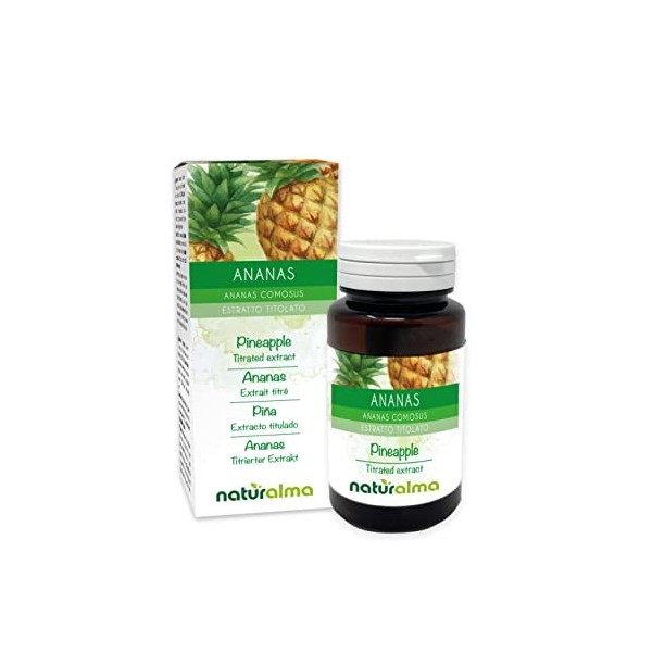 ANANAS Ananas comosus NATURALMA | 2500 GDU/g Broméline | 120 comprimés de 500mg | Complément alimentaire d’extrait titré et