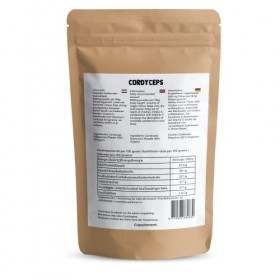 Cupplement | Cordyceps 60 g | Biologique | Cuillère gratuite | Poudre de champignons de la plus haute qualité | Champignon | 