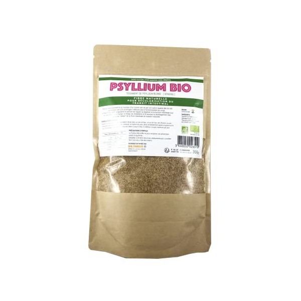 Dr. Theiss Psyllium Blond Origine Inde | Certifié Agriculture Biologique | Transit et Digestion | Sans Additif, Sans Gluten |