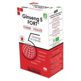 5 Ginsengs du monde • 470 mg • Forme et vitalité • Haute concentration • Ginseng bio • Réduit la fatigue • Combat les différe