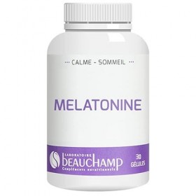 Laboratoire Beauchamp - Complément alimentaire MELATONINE - 30 gélules - Endormissement rapide - Calme - Sommeil - Développé 