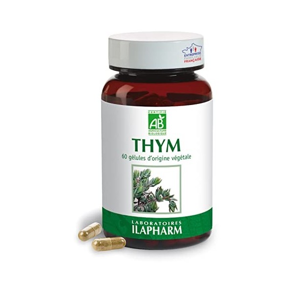 Laboratoires Ilapharm - THYM BIO - Voies respiratoires - Défenses naturelles - Flacon de 60 gélules