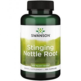 Swanson, Stinging Nettle Root Racine dOrtie , 500mg, 100 Capsules, Testé en Laboratoire, Sans Soja, Sans Gluten, Sans OGM
