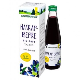 Schoenenberger Haskap-baie - Jus bio 330 ml - Maiberry, myrtille de Sibérie - Miel