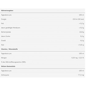 Schoenenberger Haskap-baie - Jus bio 330 ml - Maiberry, myrtille de Sibérie - Miel