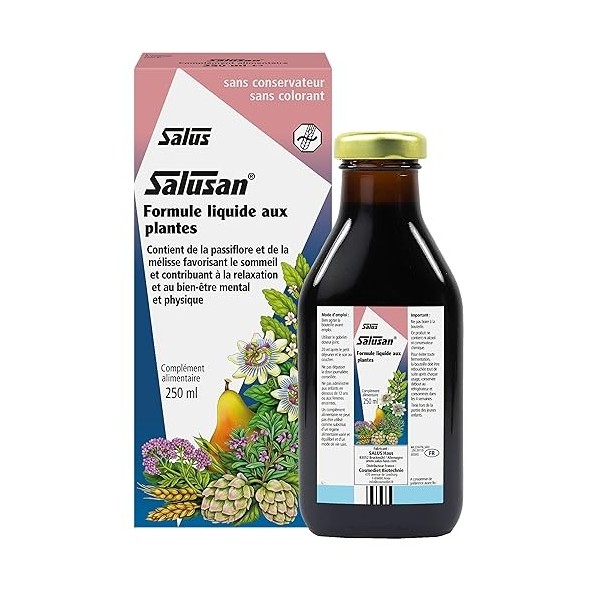 Salus Salusan® - Formule liquide - Sommeil et Relaxation, Bien-Être - Extraits Naturels de Mélisse et de Passiflore - 250 ml