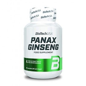 BioTechUSA Panax Ginseng Des capsules contenant des extraits de ginseng coréen en complément alimentaire, 60 capsules